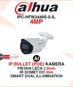 DAHUA IP BULLET WIZSENSE FULL COLOR 4MP KAMERA IPC-HFW2449S-S-IL