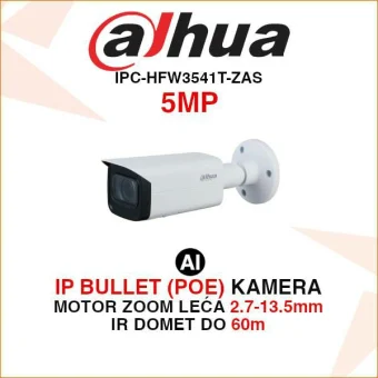 DAHUA IP BULLET 5MP WIZSENSE MOTOR ZOOM KAMERA IPC-HFW3541T-ZAS