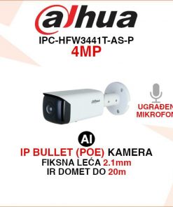 DAHUA IP BULLET WIZSENSE 4MP KAMERA S 2.1mm LEĆOM IPC-HFW3441T-AS-P