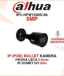 DAHUA IP POE 5MP  BULLET KAMERA S MIKROFONOM IPC-HFW1530S-S6