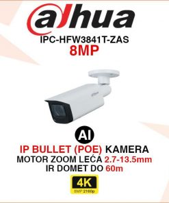 DAHUA 4K IP WIZSENSE BULLET POE MOTOR ZOOM KAMERA IPC-HFW3841T-ZAS