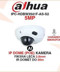 DAHUA IP WIZSENSE 5MP DOME KAMERA IPC-HDBW3541F-AS-S2