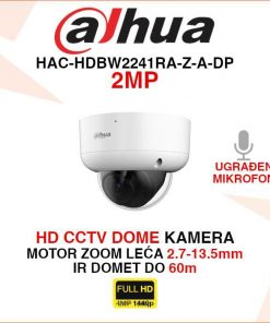 DAHUA CCTV STARLIGHT 2MP MOTOR ZOOM KAMERA HAC-HDBW2241RA-Z-A-DP