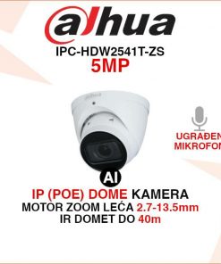 DAHUA WIZSENSE IP POE 5MP DOME MOTOR ZOOM KAMERA IPC-HDW2541T-ZS