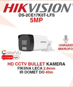 DS-2CE17K0T-LFS HIKVISION 3K SMART HYBRID LIGHT CCTV BULLET KAMERA