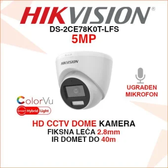 DS-2CE78K0T-LFS HIKVISION 3K SMART HYBRID LIGHT CCTV KAMERA