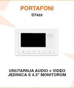V-TEK UNUTARNJA VIDEO JEDINICA ZA PORTAFON S 4.3" MONITOROM DT433