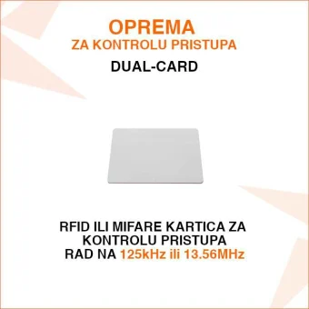 DUALNA KARTICA ZA KONTROLU PRISTUPA - RFID ILI MIFARE DUAL-CARD