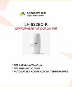 LONGHORN DUALNI MIKROVALNI PIR DETEKTOR POKRETA LH-922BC