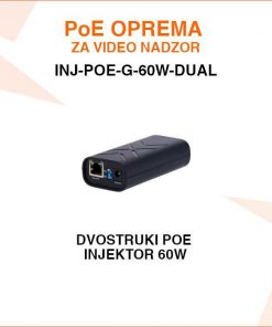 DVOSTRUKI POE INJEKTOR ZA VIDEO NADZOR 60W INJ-POE-G-60W-DUAL