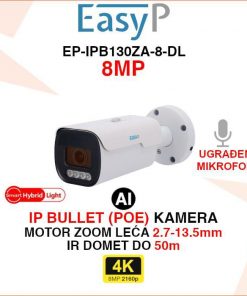 EASY-P 4K IP POE BULLET AI MOTOR ZOOM KAMERA EP-IPB130ZA-8-DL