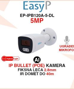 EASY-P 5MP IP POE BULLET KAMERA S AI DETEKCIJOM EP-IPB120A-5-DL