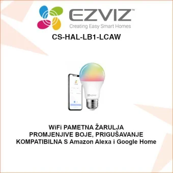 EZVIZ LB1 WiFi PAMETNA ŽARULJA U BOJI S PRIGUŠIVANJEM