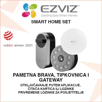 EZVIZ SMART HOME SET - BRAVA, TIPKOVNICA I GATEWAY CS-DL01S/DL01CP/A3