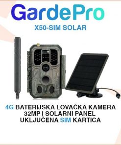 GARDEPRO 4G KAMERA SA SIM KARTICOM I SOLARNIM PANELOM X50-SIM SOLAR