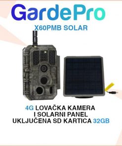 GARDEPRO 4G KAMERA SA SOLARNIM PANELOM I SD KARTICOM X60PMB SOLAR
