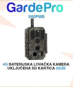 GARDEPRO 4G KAMERA ZA LOV S PUNJIVOM BATERIJOM I 32GB KARTICOM X60PMB