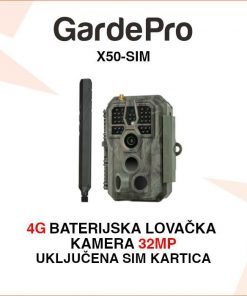 GardePro X50 LOVAČKA BATERIJSKA 4G KAMERA SA UKLJUČENOM SIM KARTICOM