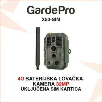 GardePro X50 LOVAČKA BATERIJSKA 4G KAMERA SA UKLJUČENOM SIM KARTICOM