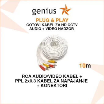 GOTOVI 10M AUDIO I VIDEO KABEL ZA VIDEO NADZOR 10MA