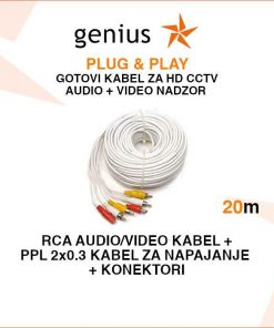 GOTOVI 20M VIDEO I AUDIO KABEL ZA VIDEO NADZOR 20MA
