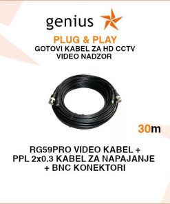 GOTOVI KABEL ZA VIDEONADZOR PLUG&PLAY 30M