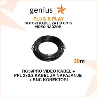 GOTOVI KABEL ZA VIDEONADZOR PLUG&PLAY 30M