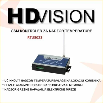 GSM KONTROLER ZA NADZOR PROMJENE TEMPERATURE RTU-5023