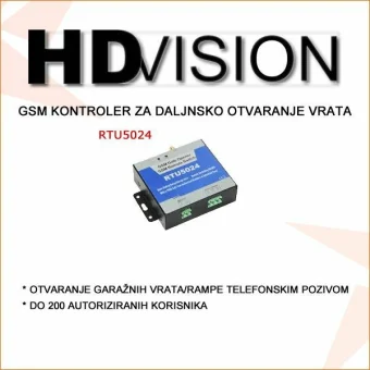GSM KONTROLER ZA DALJINSKO OTVARANJE VRATA - RAMPE RTU-5024