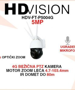 HDVISION 4G 5MP ROTACIJSKA KAMERA S 22x OPTIČKIM ZOOMOM HDV-FT-P5004G