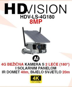 HDVISION 4G BATERIJSKA AI KAMERA SA SOLARNIM PANELOM HDV-LS-4G180