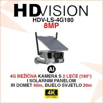HDVISION 4G BATERIJSKA AI KAMERA SA SOLARNIM PANELOM HDV-LS-4G180