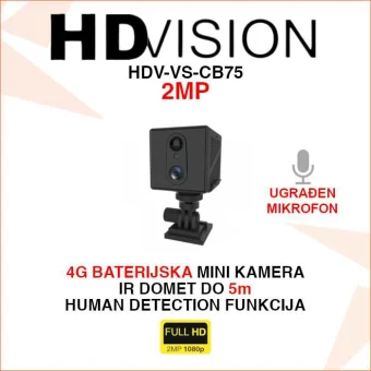 HDVISION 4G BATERIJSKA KAMERA SA PIR DETEKCIJOM OSOBA HDV-VS-CB75