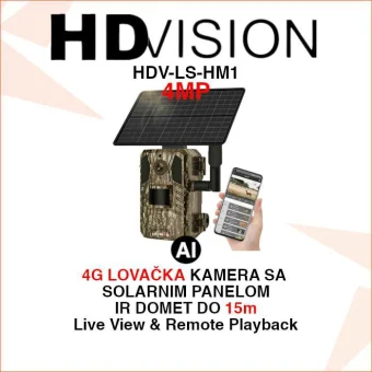 HDVISION 4G KAMERA ZA LOV SA SOLARNIM PANELOM HDV-LS-HM1