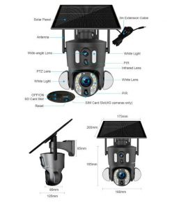 HDVISION 4G ROTACIJSKA SOLARNA KAMERA S 2 LEĆE HDV-LS-SPTZ - Slika 2