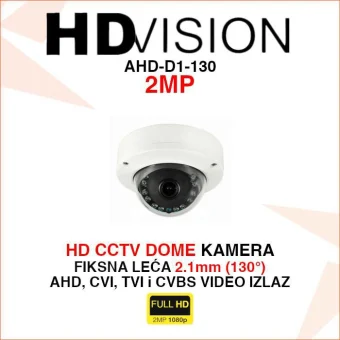 HDVISION AHD DOME KAMERA 2MP ZA VIDEONADZOR AHD-D1-130