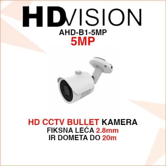 HDVISION AHD-TVI BULLET KAMERA 5MP ZA VIDEONADZOR AHD-B1-5MP