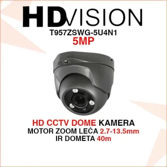 HDVISION ANALOGNA KAMERA 5MP SA MOTOR ZOOM LEĆOM T957ZSWG-5U4N1