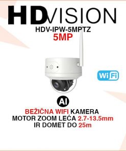 HDVISION BEŽIČNA WIFI KAMERA S MOTOR ZOOM LEĆOM HDV-IPW-5MPTZ