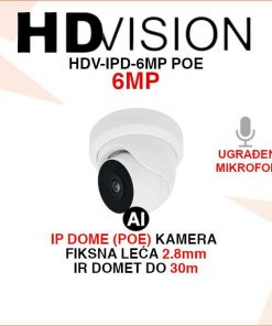 HDVISION IP DOME 6MP POE KAMERA S DETEKCIJOM LJUDI HDV-IPD-6MP