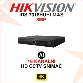 HIKVISION 16 KANALNI 4K ACUSENSE VIDEO SNIMAČ iDS-7316HUHI-M4/S