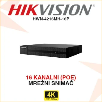 HIKVISION 16 KANALNI 4K POE MREŽNI VIDEO SNIMAČ HWN-4216MH-16P