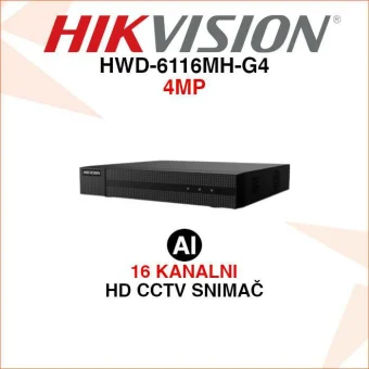 HIKVISION 16 KANALNI 4MP VIDEO SNIMAČ S AI TEHNOLOGIJOM HWD-6116MH-G4