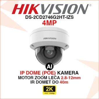 HIKVISION 2K ACUSENSE MOTOR ZOOM IP POE KAMERA DS-2CD2746G2HT-IZS