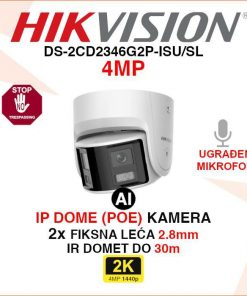 HIKVISION 2K ACUSENSE PANORAMSKA IP POE KAMERA DS-2CD2346G2P-ISU/SL