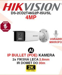 HIKVISION 2K ACUSENSE PANORAMSKA IP POE KAMERA DS-2CD2T46G2P-ISU/SL