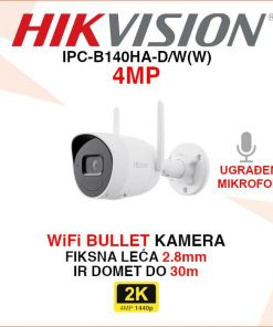 HIKVISION 2K BEŽIČNA WIFI BULLET KAMERA IPC-B140HA-D/W(W)