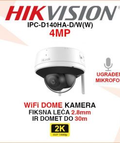 HIKVISION 2K BEŽIČNA WIFI DOME KAMERA IPC-D140HA-D/W(W)