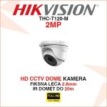 HIKVISION 2MP HD CCTV DOME NADZORNA KAMERA THC-T120-M