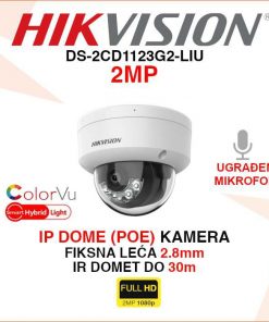 HIKVISION 2MP SMART HYBRID LIGHT DOME KAMERA DS-2CD1123G2-LIU